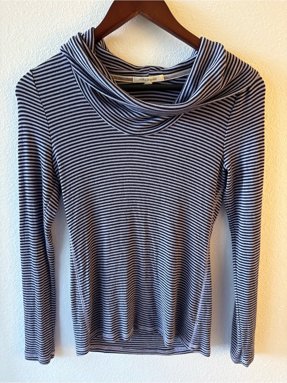 Anthropologie Striped Cowl Neck Women’s Sweater - Blue & White